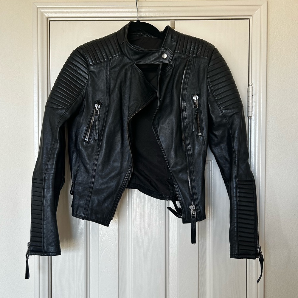Biker leather jacket - Picture 2 of 3
